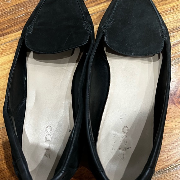 Aldo Black Suede Pointed Loafers 8.5 - Picture 5 of 5